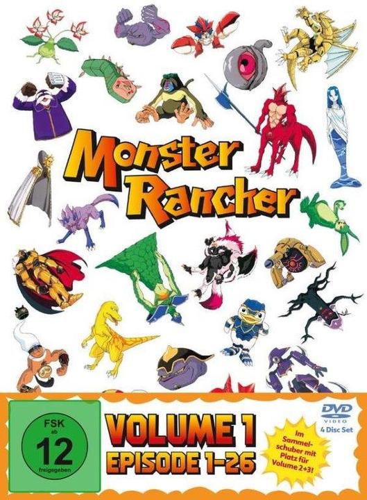 Immagine prodotto Monster Rancher Vol. 1 (Ep. 1-26) in cofanetto da collezione (4 DVD) (DVD, 1999, Tedesco, Giapponese)