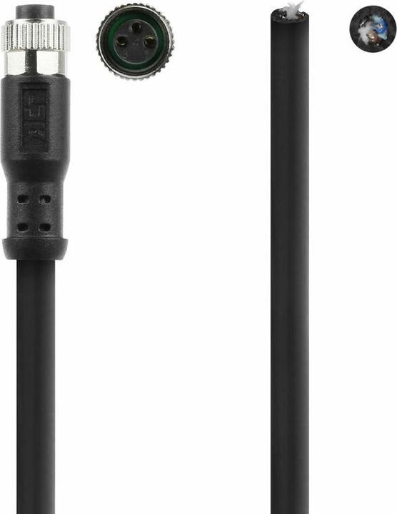 Actual product image ACT Industrial 3.00 metres Sensor cable M8A 3-pin female to open end, Ultraflex Xtreme TPE cable, shield