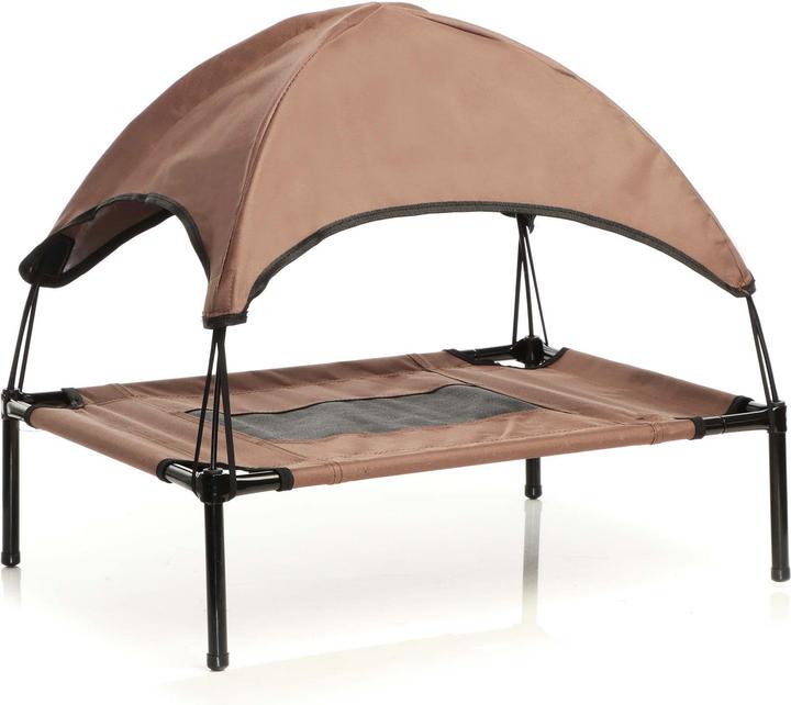 Actual product image Wiltec Portable Outdoor Relax Pet Bed Canopy Dog Bed XL Brown (Dog)