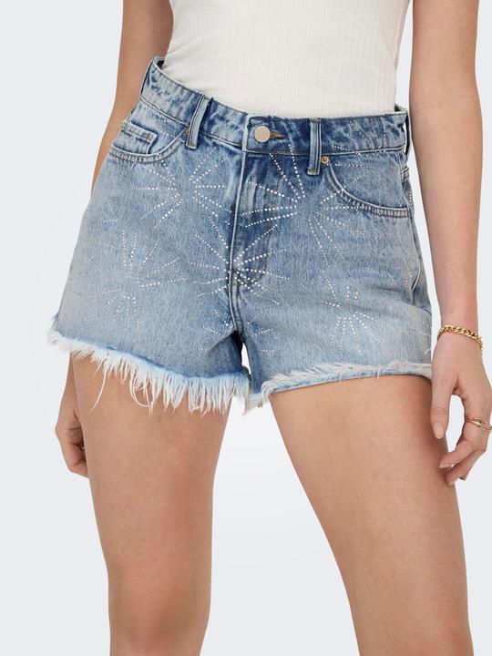 Immagine prodotto Only ONLGABI Hohe Taille Normal geschnitten Jeans-Shorts Jeans-Shorts (XS)