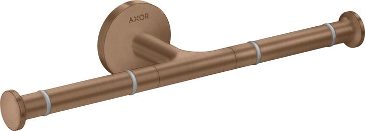 hansgrohe Axor Universal Circular double brushed red gold toilet roll holder