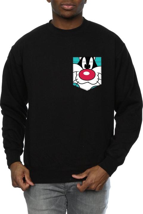 Produktbild Looney Tunes Sylvester Face Faux Pocket Sweatshirt (M)
