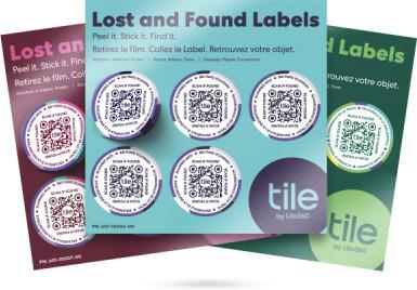 Tile Étiquettes pour objets trouvés, paquet de 3