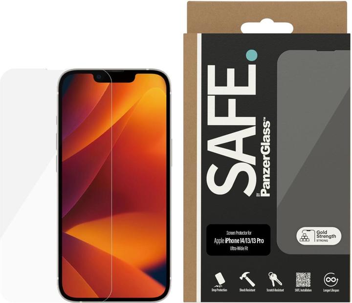 Actual product image PanzerGlass Safe. (1 Piece, Apple iPhone 14, Apple iPhone 13)