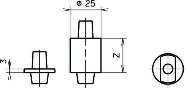 Actual product image Dormakaba thru axle for BTS 75V / 80 / 84 (Entrance door, French window, Room door, Wooden door, Indoor)