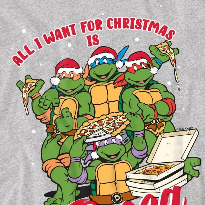 Immagine prodotto Teenage Mutant NT Maglietta Natale Pizza Uomo (L)
