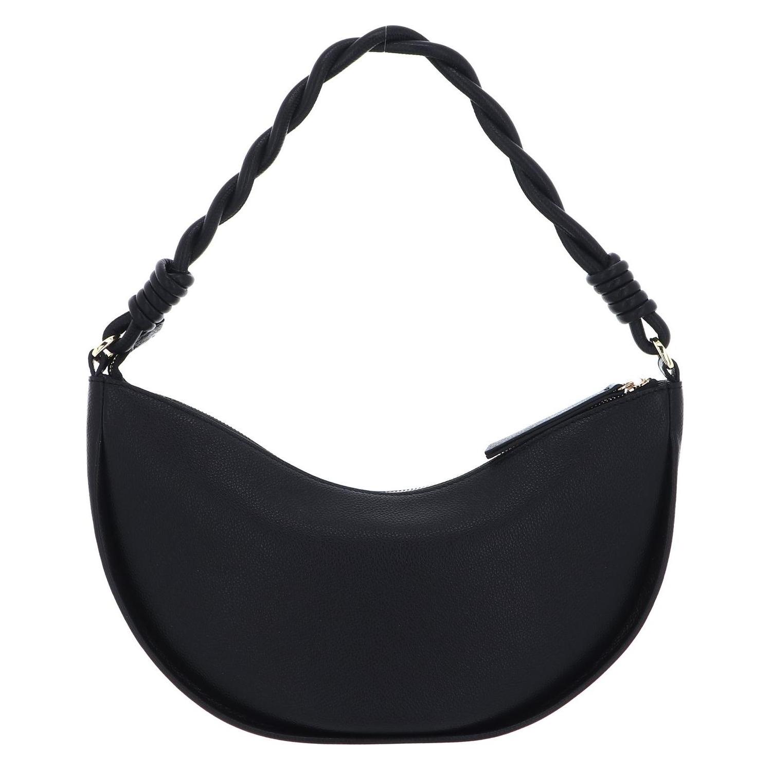Abro, Damen, Handtasche, Leather Kavir Shoulder Bag Moon, Schwarz