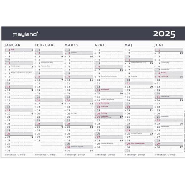 Mayland-Burde, Agenda, Kontorkalender Moderne A5 2025 (A5)