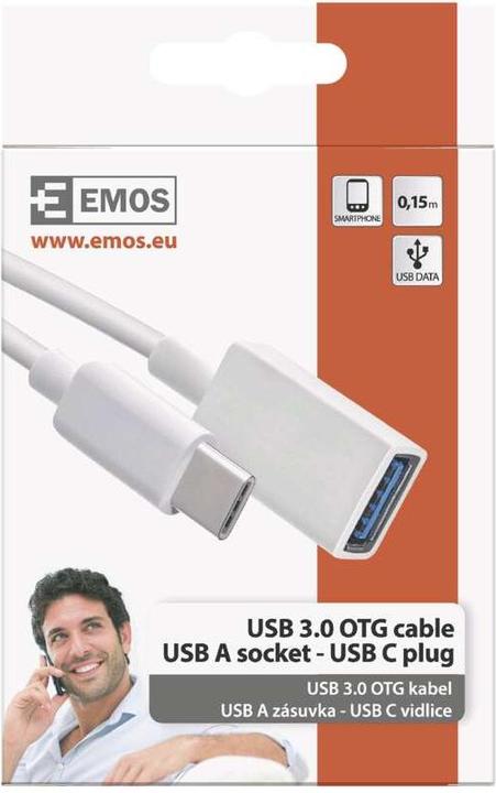 Immagine prodotto Emos Cavo USB 3.0 A presa-C spina OTG 15 cm (0.15 m, USB 3.0)