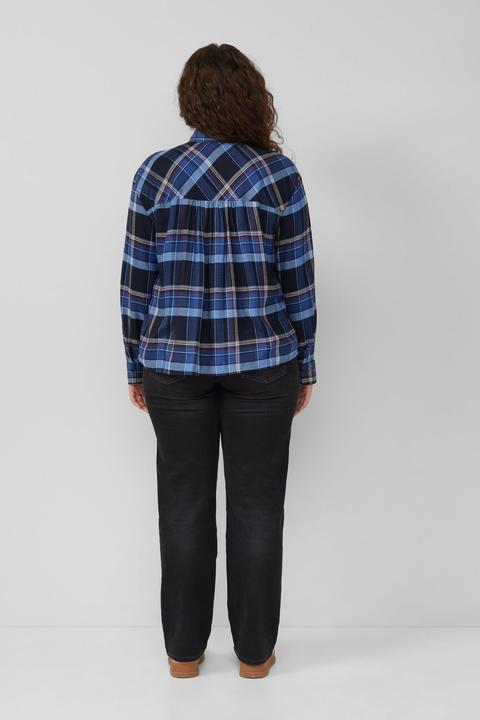 Immagine prodotto s.Oliver Bluse Karierte Hemdbluse mit Raffung am Rücken (48)