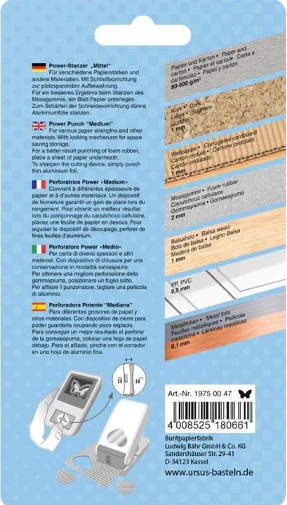 Image du produit Ursus Papillon à motif de punch, 2,54 cm