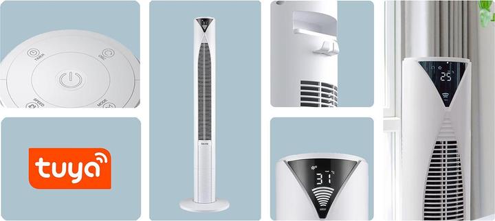 Produktbild Lovio LVTF202Y24C Tower Fan AirWave PRO White (54 dB)