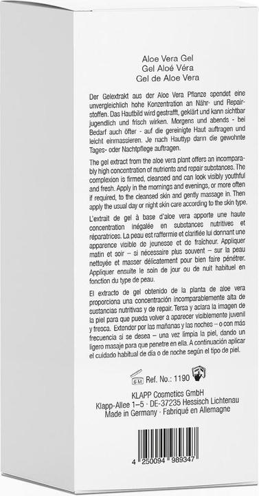 Produktbild Klapp SKIN NATURAL Aloe Vera Gel 50 ml (50 ml, Gesichtsgel)