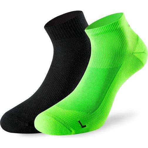 Lenz, Unisex, Sportsocken, Running 3.0 (35 - 38), Grün, Schwarz