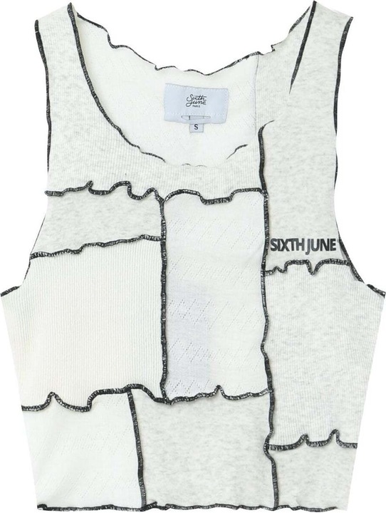 Produktbild Sixth June crop top t-hirt ixth june mix fabric (S)