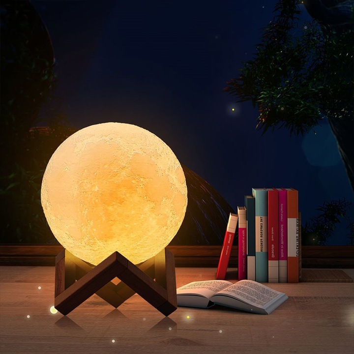 Image du produit Cover-Discount Lampe multicolore LED Lune 3D
