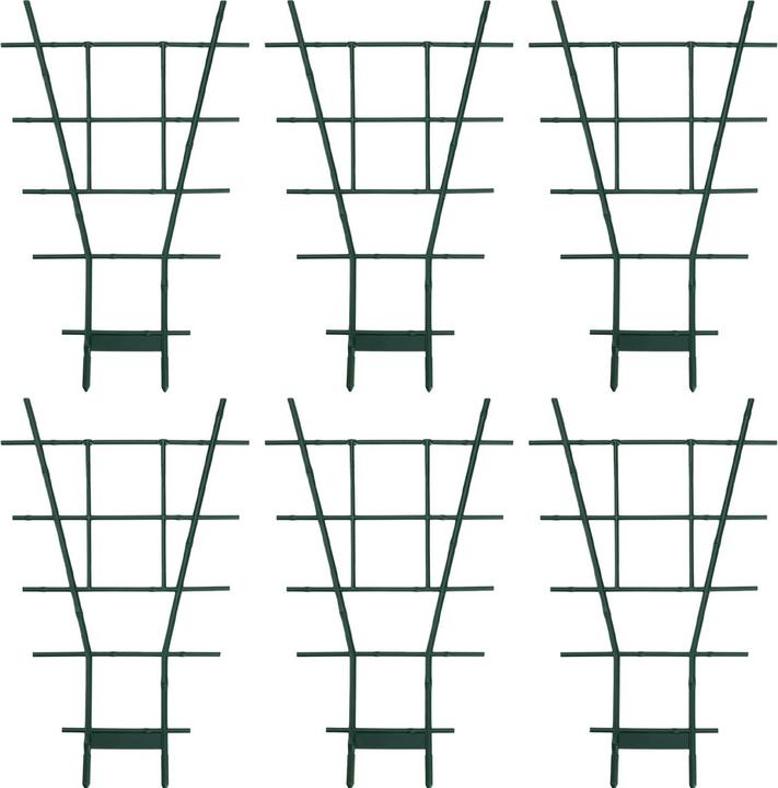 Produktbild ProGarden 6er-Set Fächerspalier Pflanzgitter, grün, 38 x 24 cm (38 cm, 24 cm)