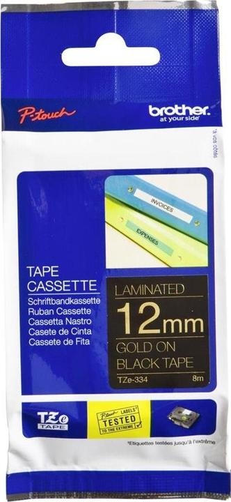Produktbild Brother Tze-334 (1.20 cm, Gold, Schwarz)