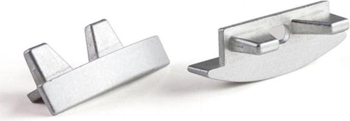 LEDsON ALU-ENDKAPPE F?R LED-PROFIL 'RSLW8' - OHNE KABELLOCH - SILBER