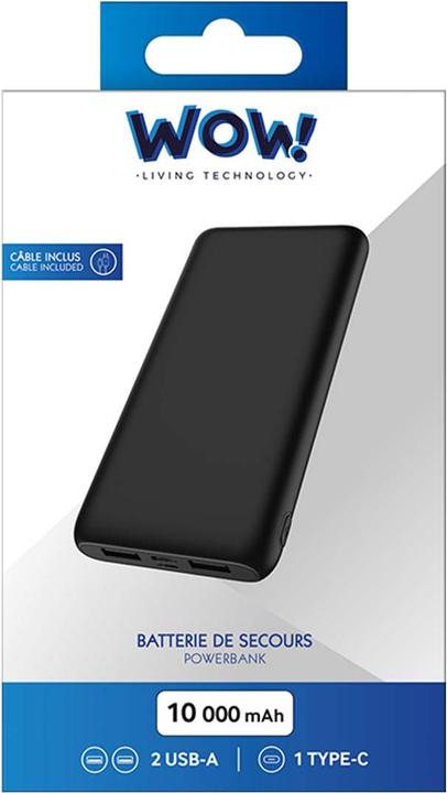 Actual product image WOW Powerbank 10W 10000mAh FastCharge (10000 mAh, 10 W, 37 Wh)