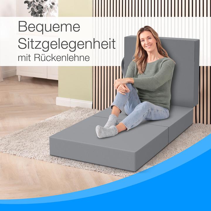 Actual product image Bestschlaf Klappmatratze, 3-teilige Faltmatratze, Reisebett, Gästematratze (90 x 200 cm, Foam core)
