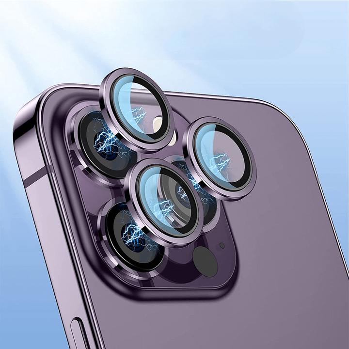 Actual product image Enkay iPhone 15 Pro / 15 Pro Max - Camera Lenses Bulletproof Glass blue (3 pcs., Apple iPhone 15 Pro, Apple iPhone 15 Pro Max)