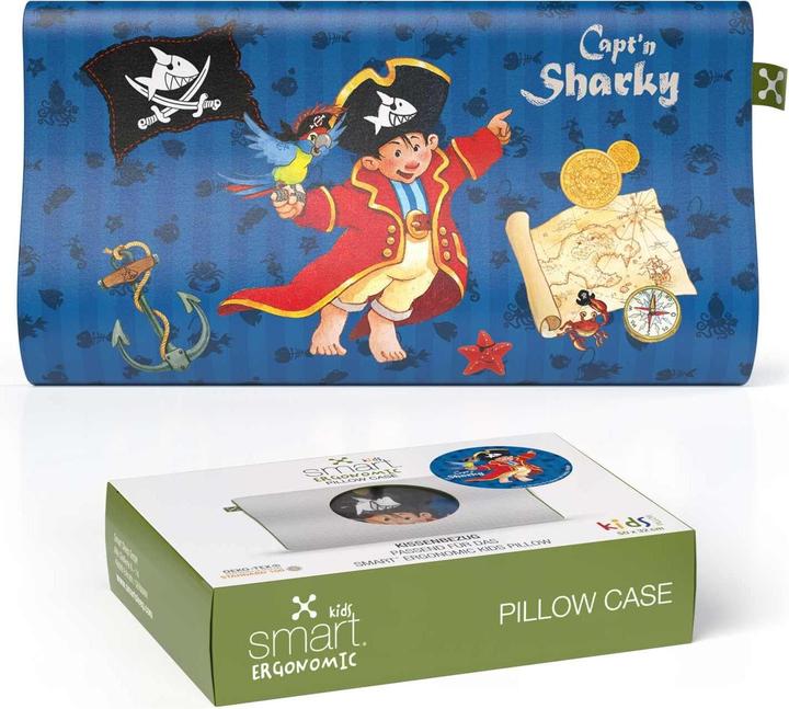 Produktbild Smartsleep Kinder Kopfkissenbezug Ergonomic Capt'n Sharky 50 x 32 cm