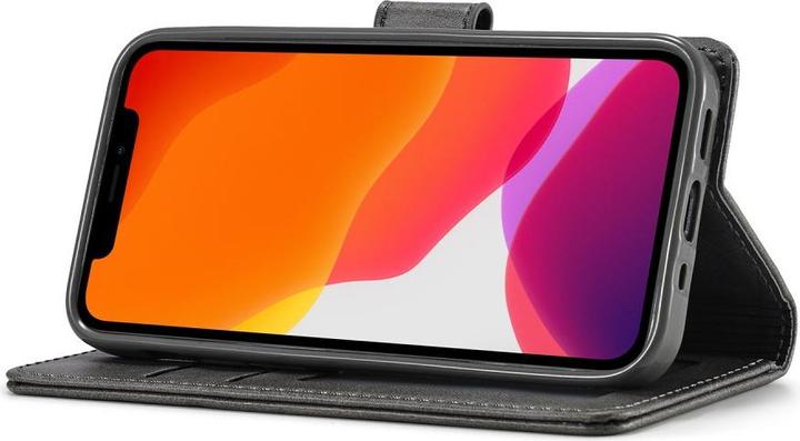 Image du produit Ueli Express iPhone 12 / iPhone 12 Pro Livre Etui en cuir véritable avec porte-carte Gris (Apple iPhone 12 Pro, Apple iPhone 12)