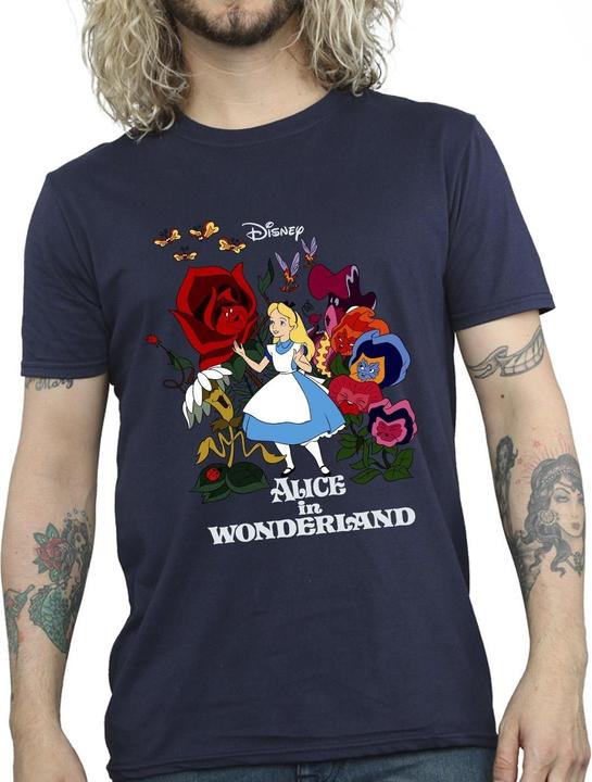 Immagine prodotto Disney Maglietta Uomo Alice In Wonderland Flowers (4XL)