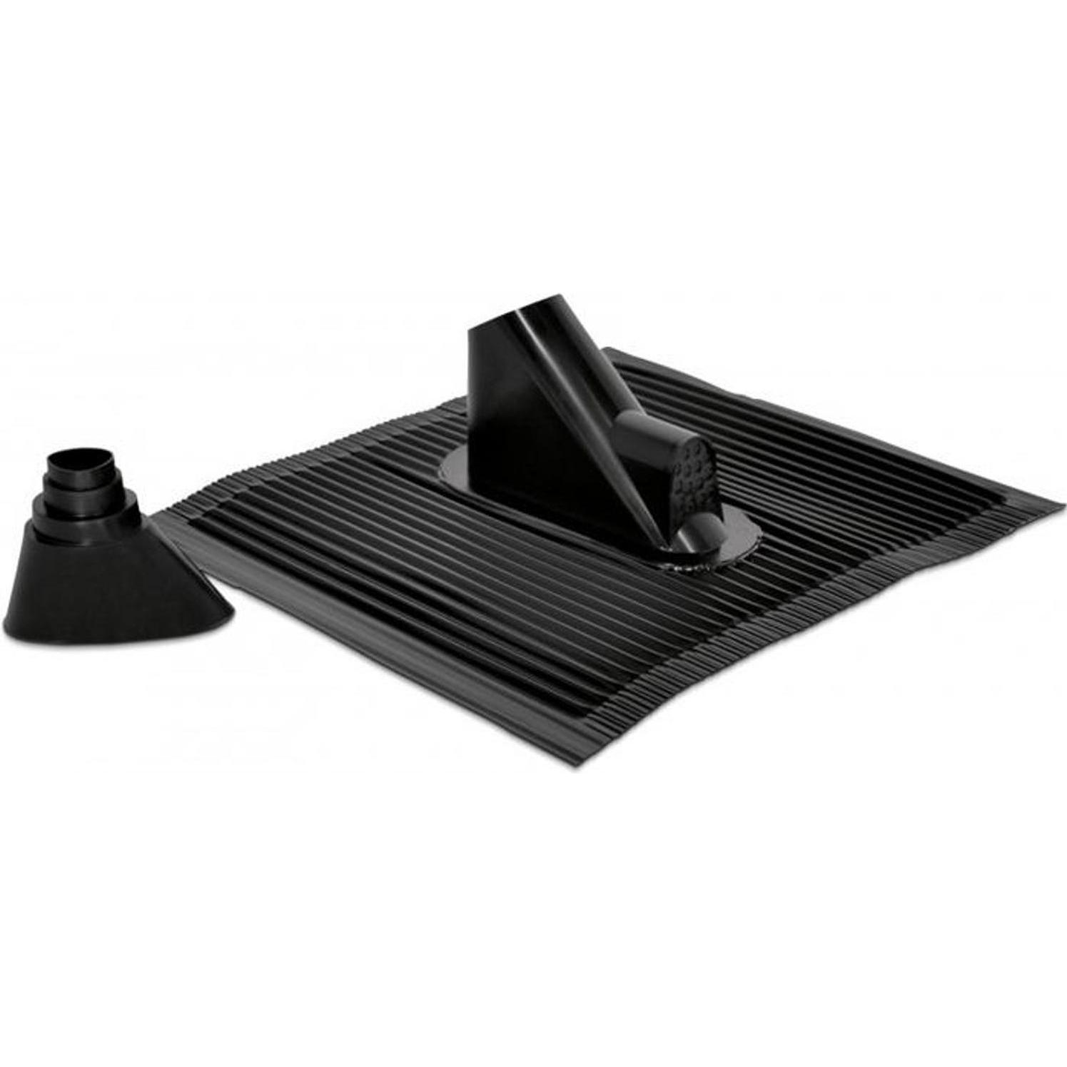 TechniSat Alu Dachziegel-Set, schwarz mit Gummitülle (Ersatzteil), TV Zubehör, Schwarz
