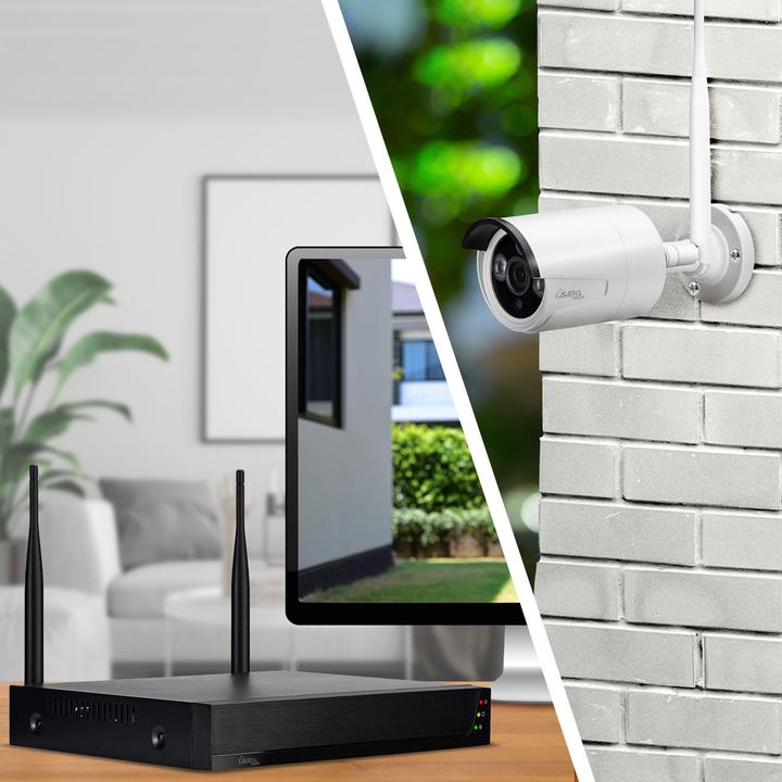 Produktbild Casativo Funk-Überwachungssystem, 8 QHD-Kameras & HDD-Rekorder, App-Fernzugriff (2304 x 1296 Pixels)