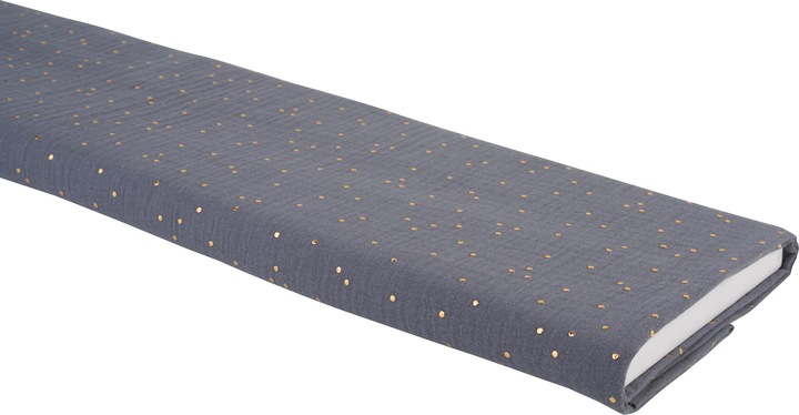 Produktbild VBS Musselin Baumwoll-Stoff "Goldene Punkte", B 130 cm, Meterware