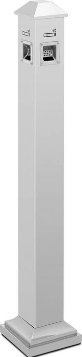 Actual product image Ulsonix Outdoor Standing Ashtray - for outdoors & indoors - lockable - 22 x 21.5 x 120.5 cm