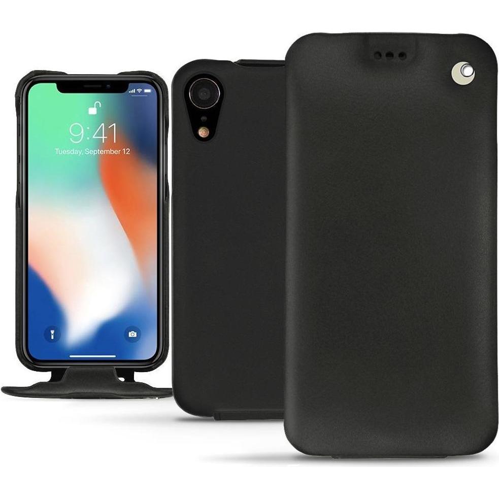 Noreve Lederschutzhülle (Apple iPhone XR), Smartphone Hülle, Schwarz