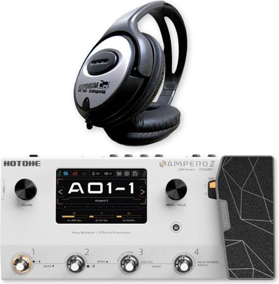 Hotone Effektgerät Ampero II Amp-Modeler mit Kopfhörer (Amp Modeller)