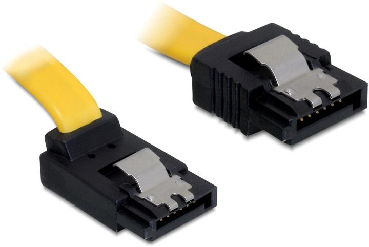 Image du produit Delock Câble SATA-3 : 30cm, clip métallique,jaune (30 cm, SATA III)