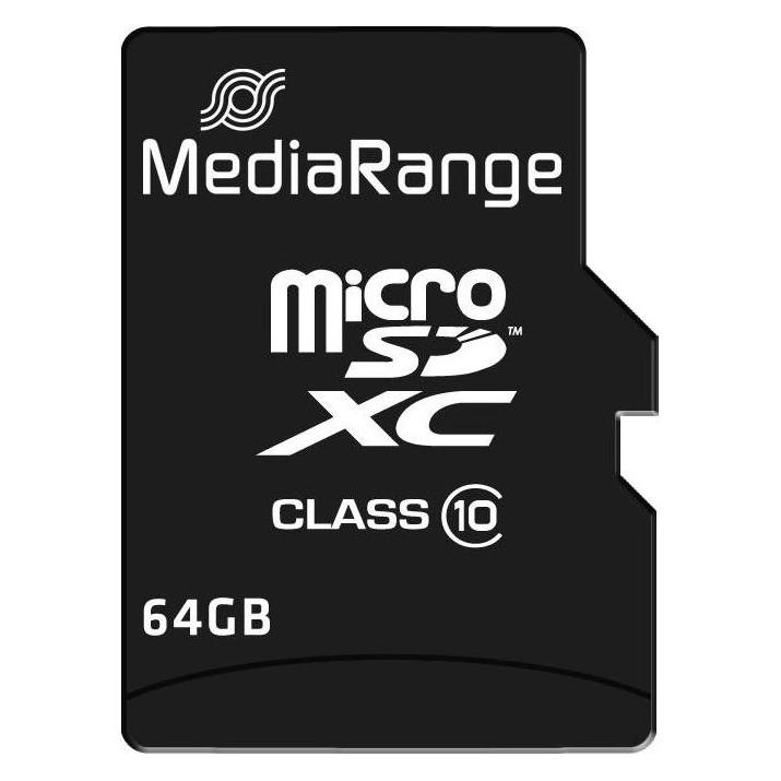Mediarange MR955 Scheda Di Memoria MicroSDXC 64GB (classe 10) – Per Smartphone E Tablet