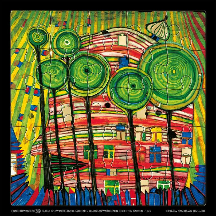 Produktbild Hundertwasser Puzzle mit Grukarte