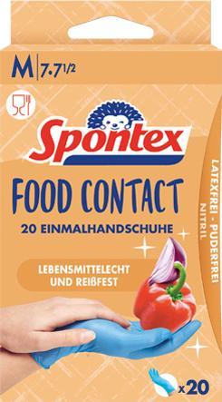 Actual product image Spontex Disposable gloves Food Contact 20-pack size 7