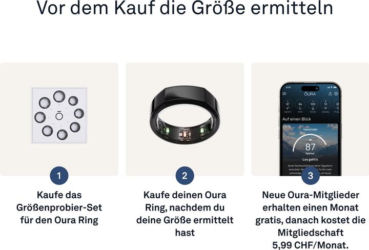 Produktbild Oura Ring Gen3 Heritage (8, Black)