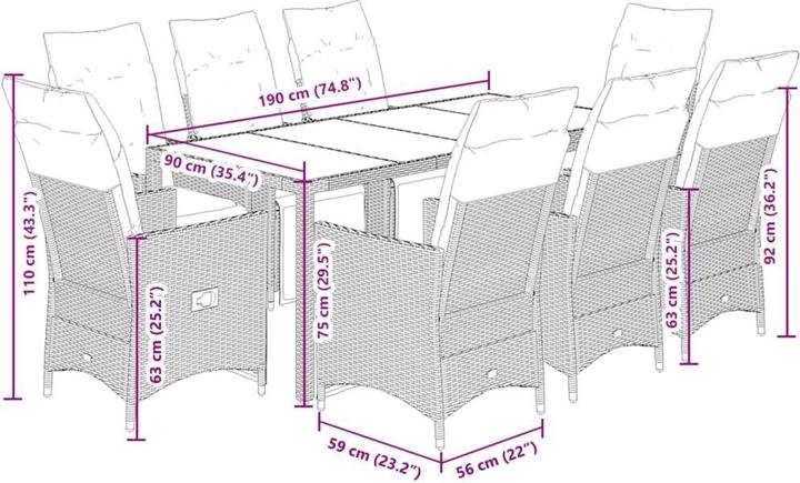 Produktbild vidaXL Bistro Set