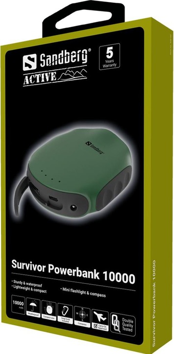Image du produit Sandberg Banque de puissance Survivor (10000 mAh, 37 Wh)
