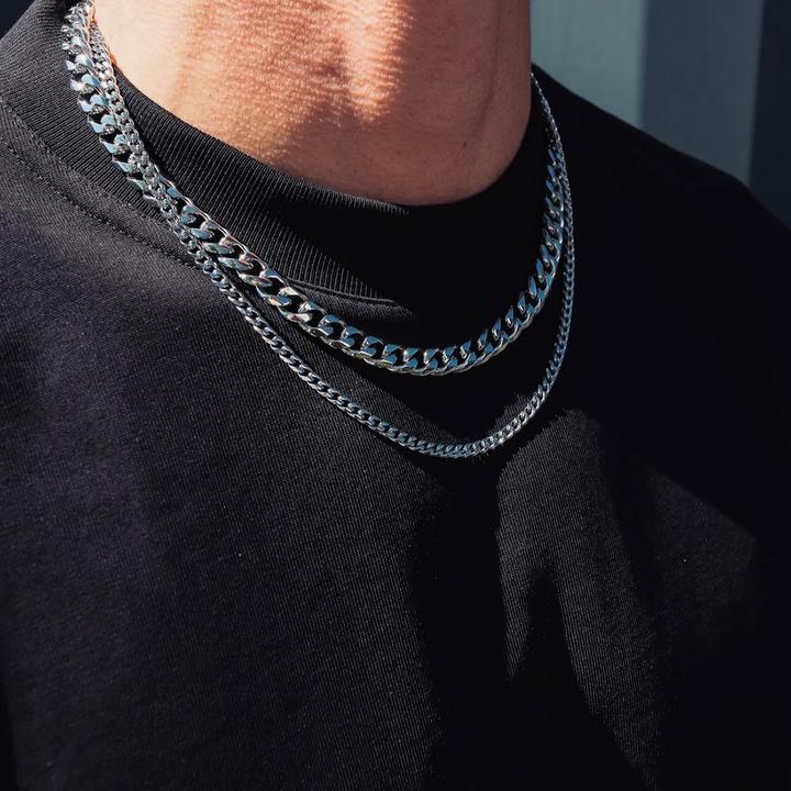 Produktbild K12 - Silver Cuban Chain - 8 mm (Chirurgenstahl 316L)
