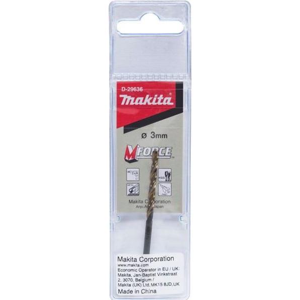 Thumbnail - Makita, Bohrereinsatz, M-FORCE Bohrer HSS 3.0x61mm (3 Millimeter)