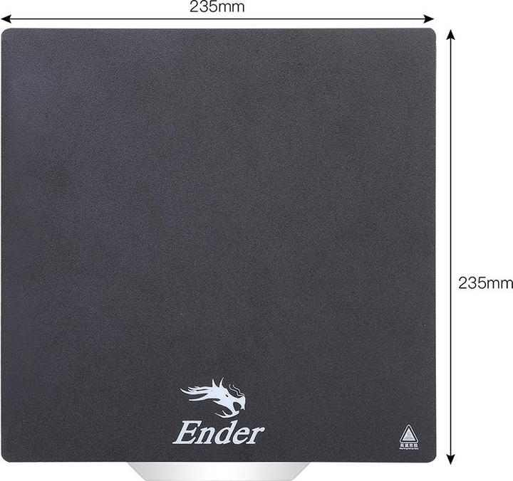 Actual product image Creality 235x235 PEI Double-Sided Magnetic Spring Steel Building Board