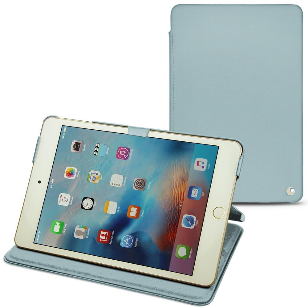 Noreve Lederschutzhülle horizontal (IPad Mini 4), Tablet Hülle, Blau