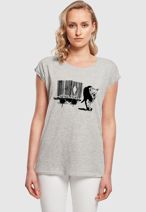 Produktbild Merchcode Ladies Brandalised - Barcode Leopard Circle T-Shirt - 189203 (L)