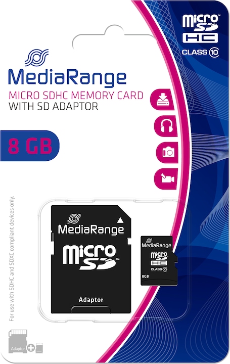 MediaRange MR957 (microSDHC, 8 GB, U1, UHS-I)