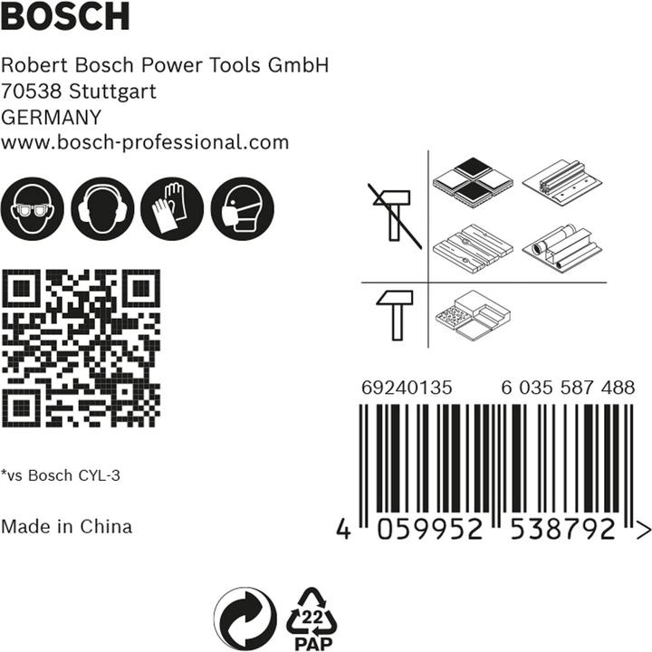 Actual product image Bosch Professional Zubehör EXPERT HEX-9 MultiConstruction drill bit set, 5.5/6/7/8 mm, 5 pcs. (5.5, 6, 7, 8 mm)