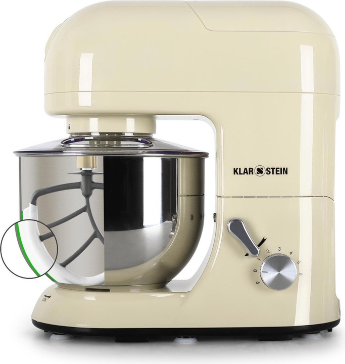 Produktbild Klarstein Lucia Morena Küchenmaschine inkl Fleischwolf1200W, 5 Liter, Creme (1200 W)